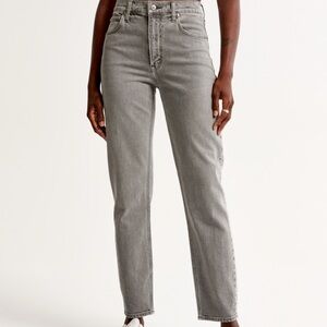 Women's Grey high rise mom jeans